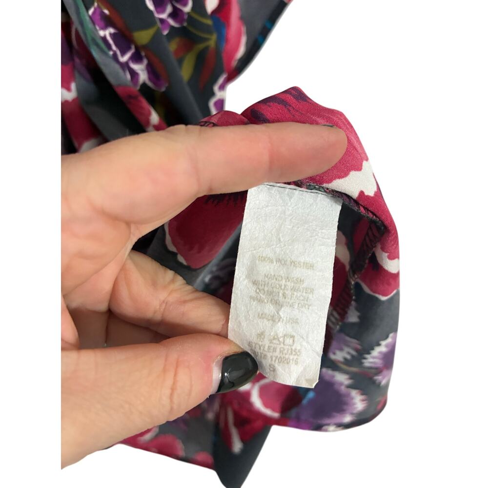 By Together Kimono Shirt Women S Blouse Multicolor Floral Sleeve Open Front - Picture 3 of 4